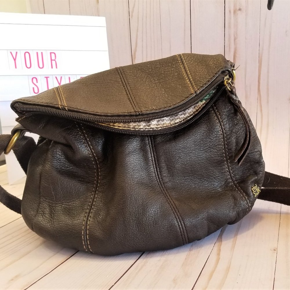 The Sak Crossbody Chocolate Leather Purse Bag